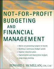 Front cover of Not-for-Profit Budgeting and Financial Management by Edward J., CPA, CAE McMillan