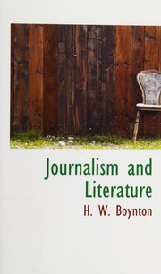 Cover of Journalism and literature by Boynton, Henry Walcott