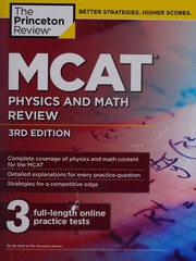 Cover of MCAT physics and math review by Princeton Review (Firm)