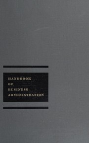 Front cover of Handbook of business administration by Harold Bright Maynard