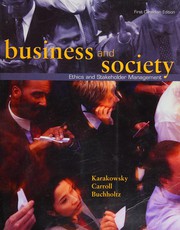 Front cover of Business and society by Len Karakowsky