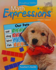 Front cover of Math Expressions Grade K Volume 1 (Teacher's Guide) by Houghton Mifflin