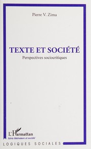 Cover of Texte et société by Peter V. Zima
