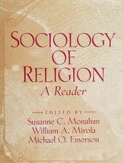Cover of Sociology of religion by Susanne C. Monahan