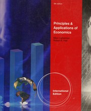 Cover of Principles & applications of economics by Marc Lieberman