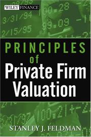 Front cover of Principles of Private Firm Valuation by Stanley J. Feldman