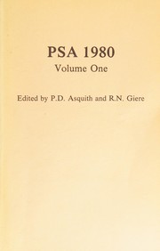 Cover of Psa, 1980. Proceedings of the Biennial Meeting (Philosophy of Science Association//P S a: Proceedings of the Biennial Meeting Vol 1) by Philosophy of Science Association