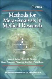 Cover of Methods for meta-analysis in medical research by A. J. Sutton