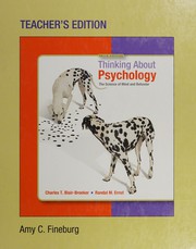 Front cover of Thinking about psychology by Amy C. Fineburg
