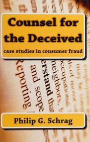Cover of Counsel for the deceived by Philip G. Schrag