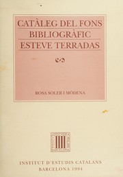 Front cover of Catàleg del fons bibliogràfic Esteve Terradas by Rosa Soler i Mòdena