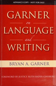 Cover of Garner on language and writing by Bryan A. Garner