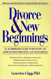 Cover of Divorce and new beginnings by Genevieve Clapp