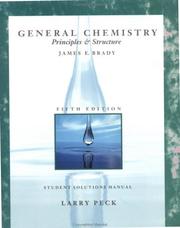 Front cover of General Chemistry, Student Solutions Manual by James E. Brady