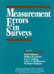 Front cover of Measurement Errors in Surveys by Paul P. Biemer