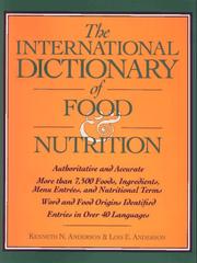 Front cover of The international dictionary of food & nutrition by Anderson, Kenneth
