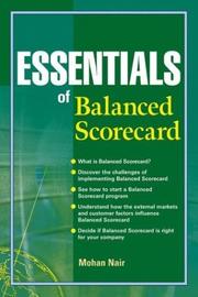 Front cover of Essentials of Balanced Scorecard by Mohan Nair