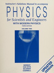 Front cover of Instructor's solutions manual to accompany Physics for scientists and engineers, 3rd ed by Raymond A. Serway