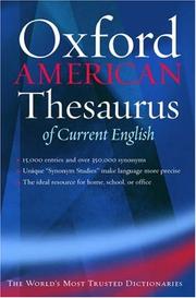 Cover of The Oxford American thesaurus of current English by Christine A. Lindberg