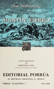 Cover of Martin Fierro (Sepan Cuantos / Know How Many) by Jose Hernandez