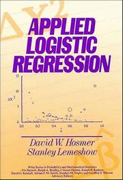 Cover of Applied logistic regression by David W. Hosmer