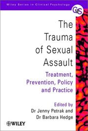 Front cover of The trauma of sexual assault by Jenny Petrak
