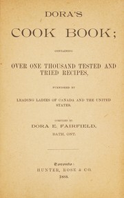 Cover of Dora's cook book by Dora E. Fairfield