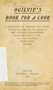 Front cover of Ogilvie's book for a cook by Ltd Ogilvie Flour Mills Co.