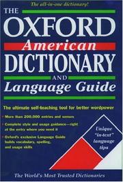 Front cover of The Oxford American dictionary and language guide by Oxford
