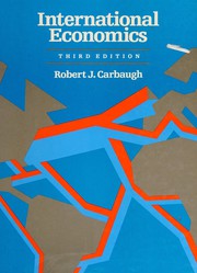 Cover of International economics by Robert J. Carbaugh