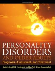Front cover of Personality disorders and older adults by Daniel L. Segal