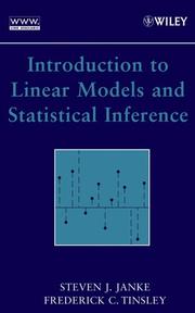 Cover of Introduction to linear models and statistical inference by Steven J. Janke