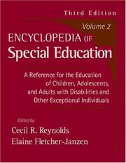 Cover of Encyclopedia of special education by Cecil R. Reynolds