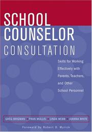 Cover of School counselor consultation by Greg Brigman