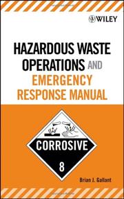 Front cover of Hazardous waste operations and emergency response manual by Brian J. Gallant