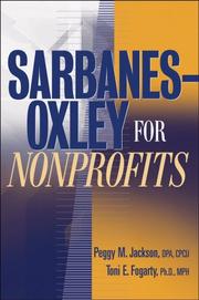 Front cover of Sarbanes-Oxley for nonprofits by Peggy M. Jackson