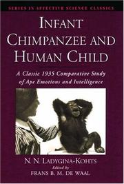 Front cover of Infant chimpanzee and human child by N. N. Ladygina-Kohts
