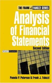 Cover of Analysis of Financial Statements by Frank J. Fabozzi