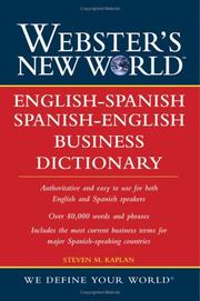 Front cover of Webster's new world English-Spanish/Spanish-English business dictionary by Kaplan, Steven