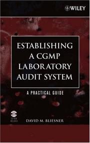 Cover of Establishing a CGMP laboratory audit system by David M. Bliesner