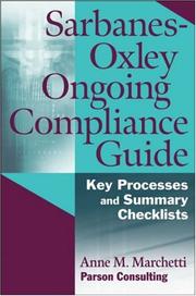 Cover of Sarbanes-Oxley Ongoing Compliance Guide by Anne M. Marchetti
