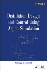 Cover of Distillation design and control using Aspen simulation by William L. Luyben