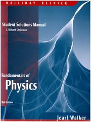 Front cover of Fundamentals of Physics, Student Solutions Manual by J. Richard Christman