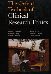 Cover of The Oxford textbook of clinical research ethics by Ezekiel J. Emanuel