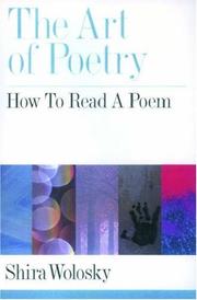 Cover of The art of poetry by Shira Wolosky