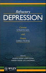 Cover of Refractory depression by Willen A. Nolen