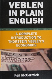 Front cover of Veblen in plain English by Ken McCormick
