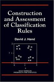 Front cover of Construction and assessment of classification rules by D. J. Hand