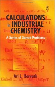 Cover of Calculations in industrial chemistry by A. L. Horvath