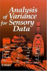 Cover of Analysis of variance for sensory data by Per Lea